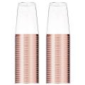 Rose Gold Disposable Transparent Party Cup Plastic Party Cups