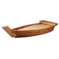 1pcs Practical Bamboo Sushi Plate Boat Shaped Dish 37x16x7.3cm