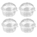100 Pieces Of Transparent Plastic Single Cupcake Muffin Holder Box