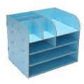1pcs 4-layers Wood Office Table Organizer Assembled Office Supplies C