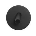 Sticky Hook, Self-adhesive Black Hook for Key Robe Towel,2 Packs