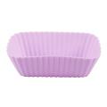 12 Pcs Rectangle Silicone Soap Cookies Cupcake Mould (size: 8 Cm)