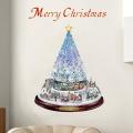 Christmas Tree Rotating Sculpture Train Stickers Doll Decorations-a