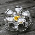 Clear Glass Heat-resisting Heart Shape Teapot' Warmer Base Holder