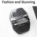 2pcs Abs Interior Door Handle Cover for -bmw Carbon Fiber Style