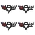 2pcs V8 Emblem Badge Usa American Flag Sticker Decal for Ford