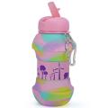 550ml Kids Water Bottle Collapsible Girls with Straw for School