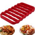 Non Stick Cooling Rack for Meat Easy-clean Silicone Baking Rack Red