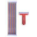 For Rpi Gpio Breakout Expansion Board + 20cm Fc40 40pin Ribbon Cable