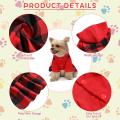 Plaid Dog Hoodie Dress Warm with Hat Autumn and Winter Pet -s