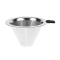 200ml Pour Over Dripper Glass Stainless Steel Coffee Filter