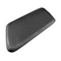 Car Carbon Fiber Center Console Lid Armrest Box Leather Pad -black