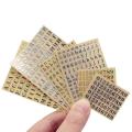 6 Sheets Small 0.18 Inch Alphabet Number Stickers Glitter (4.5mm)