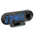 Projection Alarm Clock for Bedrooms, Radio Alarm Clock Blue Digital