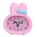 Cute Rabbit Bedside Creative Mute Small Alarm Clock Pink