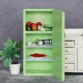 1/12 Dollhouse Miniature Wooden Refrigerator for Doll House