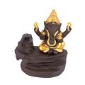 1pc Ganesha Backflow Incense Burner Elephant God Ceramic Cone Censer
