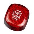 Carbon Fiber Car Engine Start Stop Button Cover for Volvo S60 (red)