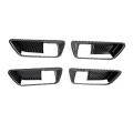 4pcs Car Inner Door Handle Cup Bowl Trims Cover Carbon