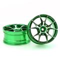4pcs Metal Wheel Rims Wheel Hub for 1/10 Rc On-road Drift ,green
