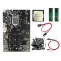 B250b Btc Mining Motherboard with G3900 Cpu+2x8g Ddr4 Sata3.0 Usb3.0