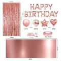 Party Decoration for Girls Women Birthday Banner Curtain Tablecloth