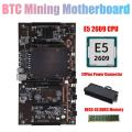 X79 Btc Miner Motherboard with E5 2609 Cpu+recc 4g Ddr3 Ram+24 Pins
