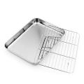 Stainless Steel Baking Tray with Removable Cooling Rack Bbq Tray,c