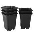 5pcs Black Square High Waist Mini Nursery Pot Plant Pot S