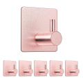 6pcs Adhesive Hooks for Bathroom Kitchen Living Room Rose Gold