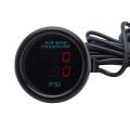 Dual Air Pressure Gauge with 1/8npt Electrical Sensors Red Led 2m