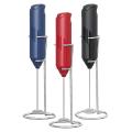 Electric Milk Frother Handheld with Stainless Steel Stand Foam Maker