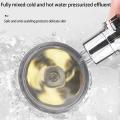 Detachable Handheld Shower Head Water with Fan Spray Nozzle Yellow