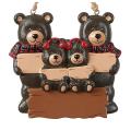 Christmas Tree Pendant Personalized Family Hanging Ornament 4 Bears