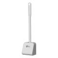 Silicone Toilet Brush Cleaner Tpr Bristles No Dead-end White Gray