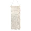 Macrame Wall Hanging Tapestry with Tassel for Boho Backdrop Decor