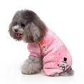 Snowman Print Pet Pajamas for Dogs, Fleece Jumpsuit,puppy Pullover-l