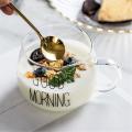 Mini Coffee Glass Milk Tea Cup Glass Crystal Clear Mug Couple Style