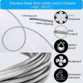 30m Garden Wire for Climbing Plants,wire Fence Wire Rope Clips