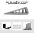 Laptop Stand Desktop Non-slip Stand Ultra-compact Stand 2 Pcs (gray)