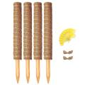 4pcs Coir Totem Pole Moss Stick for Indoor Potted Plants Support