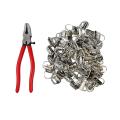 72pcs 25mm Key Fob Hardware with Pliers Tools Set for Bag Wristlets