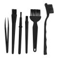 6 In 1 Plastic Handle Nylon Brushes Cleaning Keyboard Brush Kit