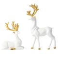 Origami Elk,resin Sitting Standing Deer Statues,for Home Decoration-d