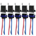 4-pin 80/60amp 12v Dc Relay with Harness,5pack Relay for Marine Boat