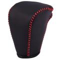 2pcs Car Hand Brake Case Silicone Gear Head Shift Knob Cover(black)