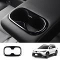 Car Glossy Black Rear Seat Water Cup Holder Decoration Frame Cover