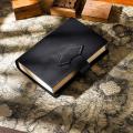 A5 Black Retro First Layer Cowhide Handmade Kraft Paper Diary