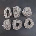 6pcs Natural Napkin Loop Cord Woven Napkin Buckle Corded Napkin Loop