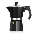 150ml European Style Moka Pot Espresso Coffee Pot Aluminum(black)